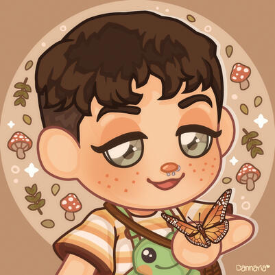 Animal Crossing style commission for @emmbugz